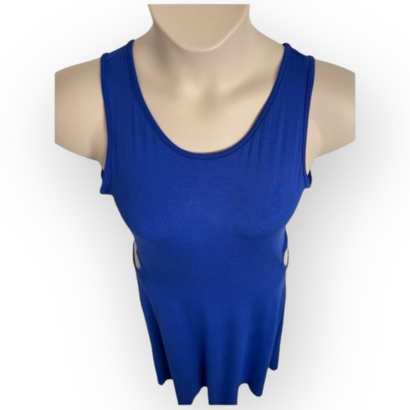 NWT See You Monday Cut-Out Midi Dress Women’s XL Blue Sleeveless A-Line 734 - Picture 12 of 16